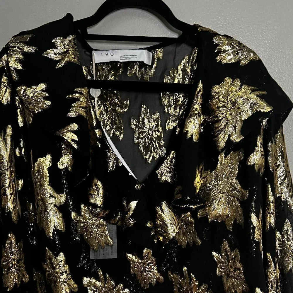 IRO Blouse 70% Viscose, 30% Lurex Size 10